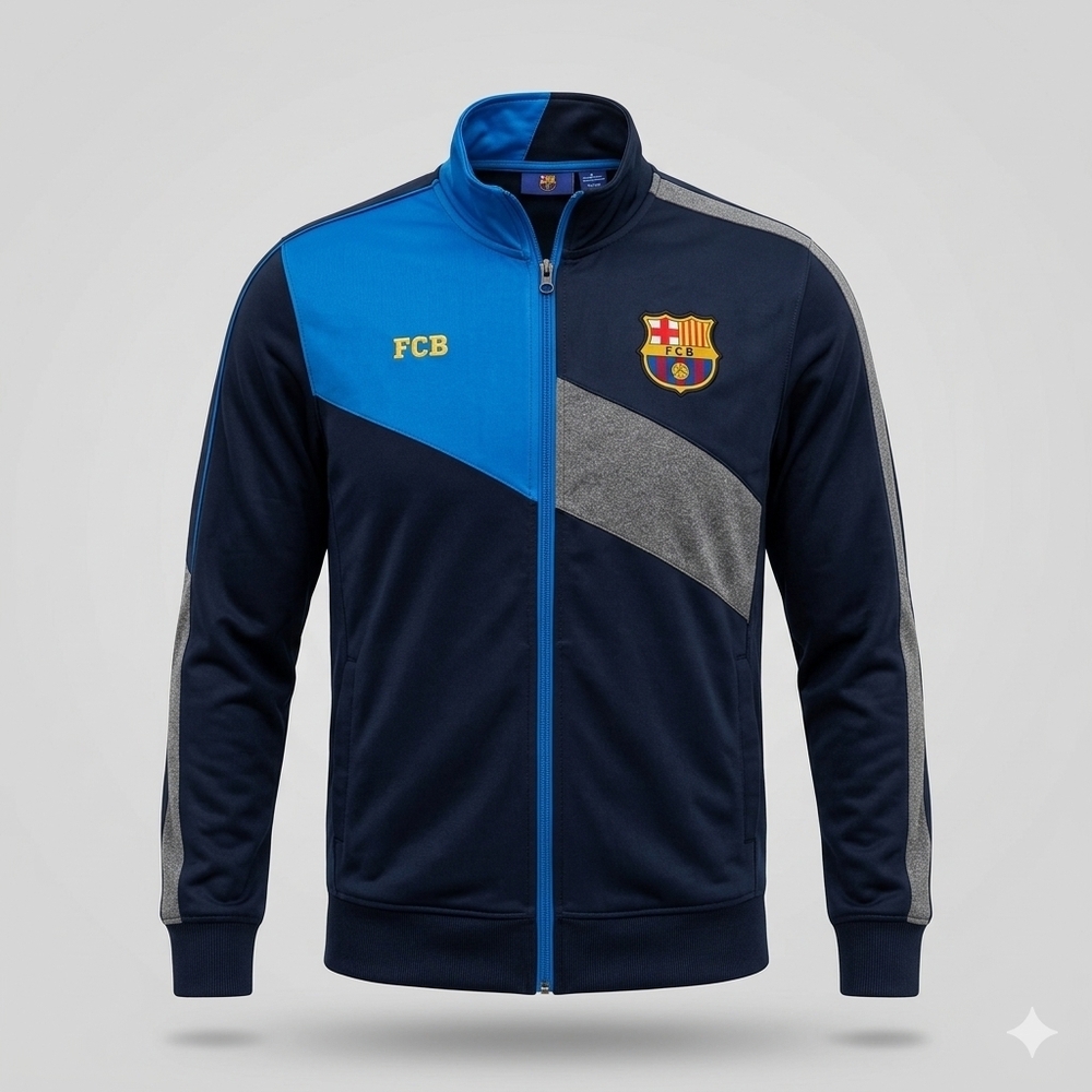 ⚽️ Official FC Barcelona FCB Track Jacket Navy Blue - Large